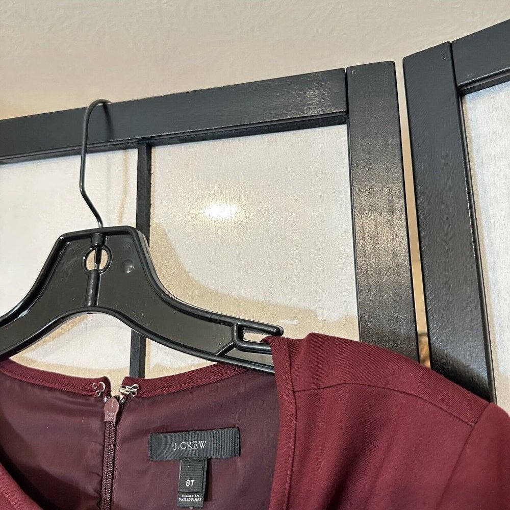 J.Crew Solid Wine Red Lined Ponte Stretch Bell Sl… - image 7